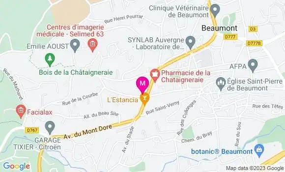 Localisation Pizzeria Le P