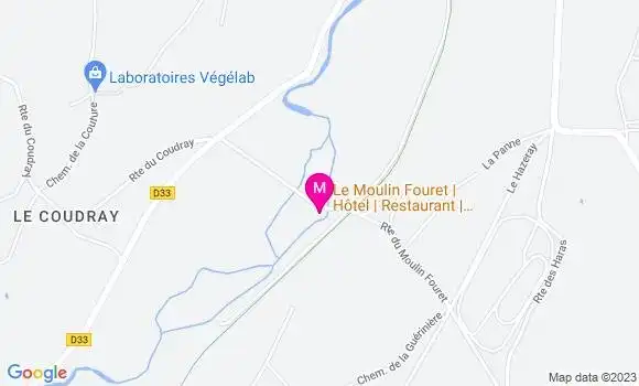 Localisation Restaurant Hôtel Le Moulin Fouret