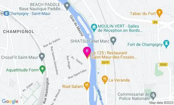 Localisation Restaurant  Le 125