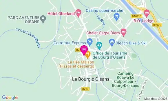 Localisation Pizzeria La Falaise