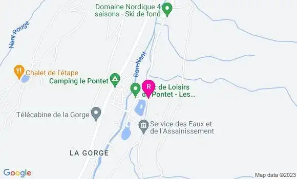 Localisation Restaurant  Le Chalet du Lac