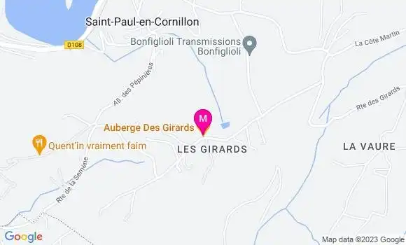 Localisation Auberge des Girards