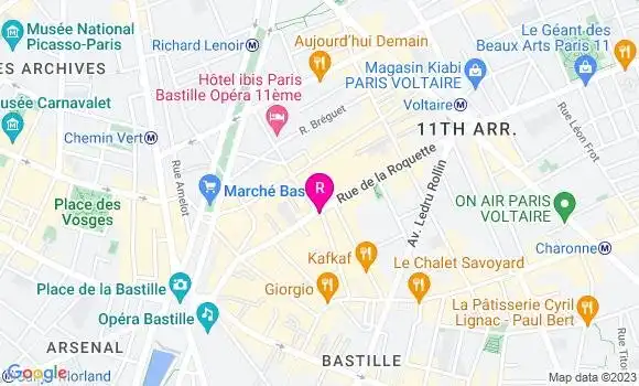 Localisation Café des Anges