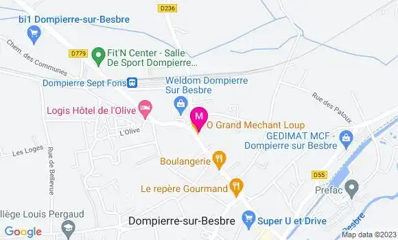 Localisation Restaurant  O Grand Mechant Loup