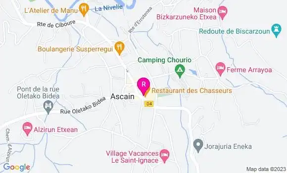 Localisation Restaurant des Chasseurs