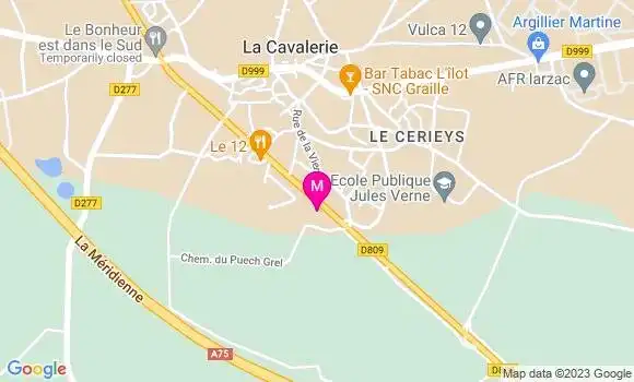 Localisation Pizzeria Le 12