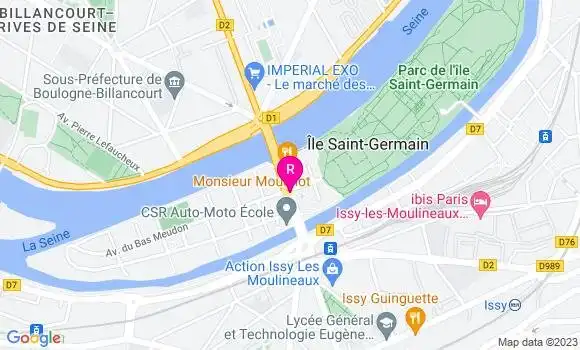 Localisation Restaurant  Monsieur Moulinot