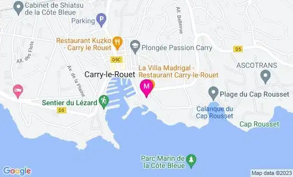 Localisation Restaurant  La Villa Madrigal
