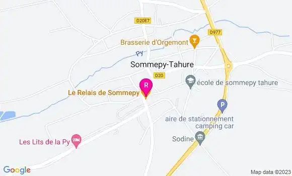 Localisation Restaurant  Le Relais de Sommepy