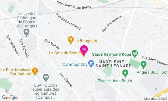 Localisation Restaurant  La Cote de Boeuf