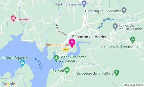 Localisation Pizzeria La Buvette du Lac