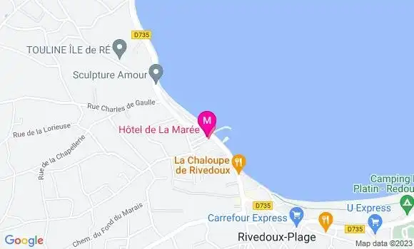 Localisation Restaurant Hôtel Hôtel de la Marée