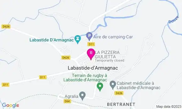Localisation La Pizzeria Giulietta
