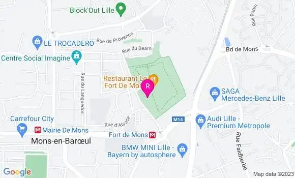 Localisation Restaurant  Le Fort de Mons