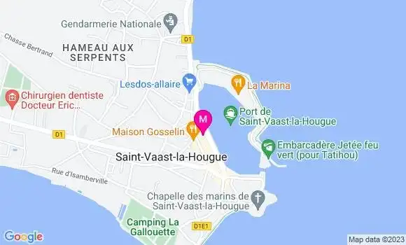 Localisation Restaurant Fruits de Mer La Bisquine