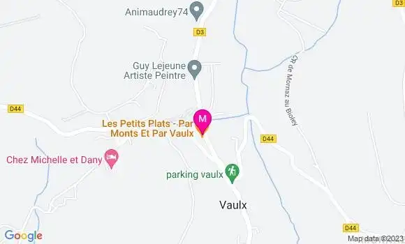 Localisation Restaurant  Les Petits Plats par Monts et par Vaulx