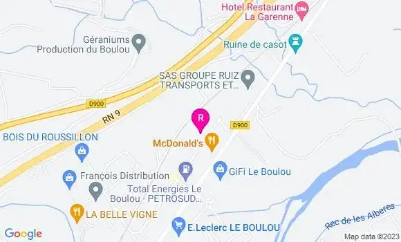 Localisation Restaurant  Le Dali