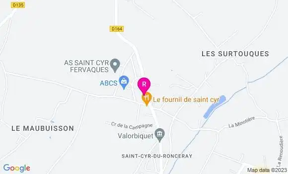 Localisation Restaurant  Le Relais de St Cyr