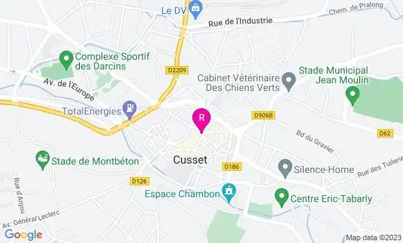 Localisation Restaurant  Cusset le Splendide