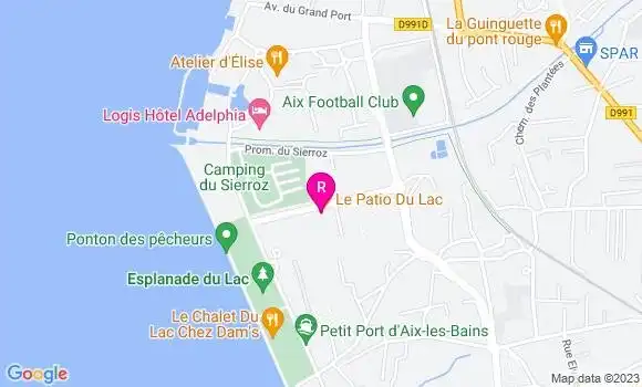 Localisation Restaurant  Le Patio du Lac