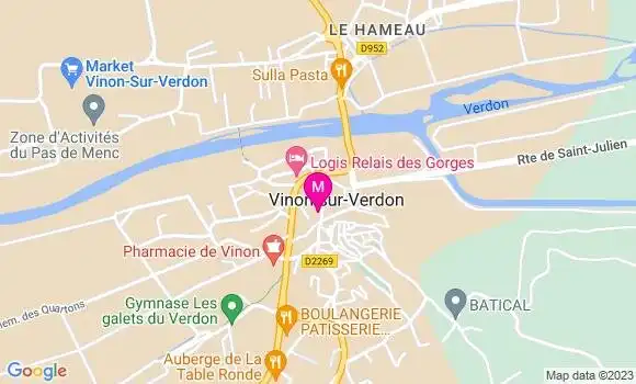 Localisation Le Bistrot du Cours