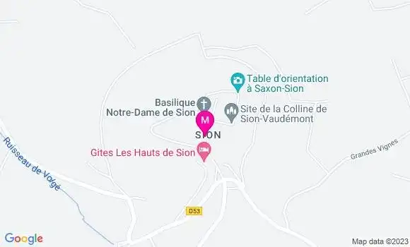 Localisation Restaurant  Le Relais de la Colline