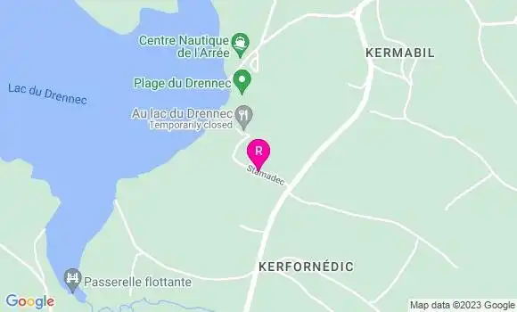 Localisation Restaurant  Au Lac du Drennec