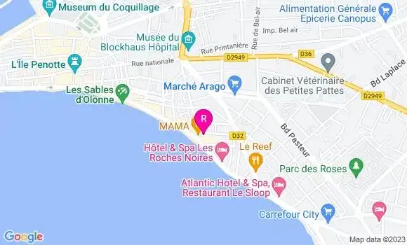 Localisation Restaurant  La P