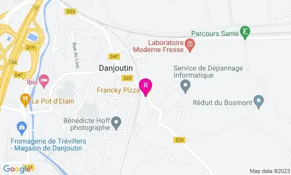Localisation Restaurant  Francky Pizza