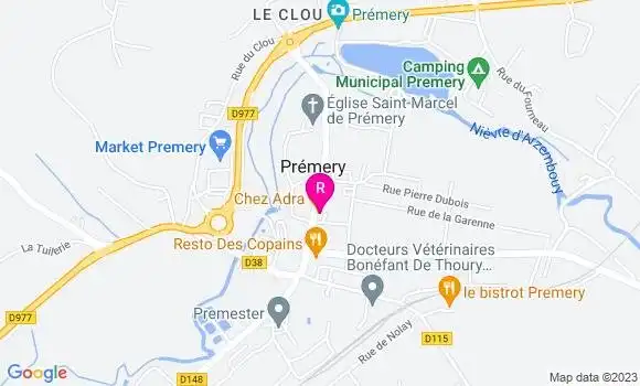 Localisation Restaurant  Chez Adra