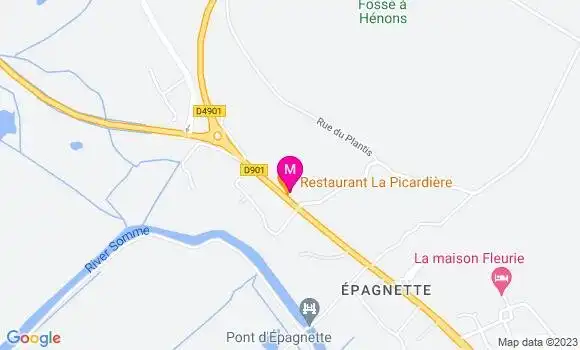 Localisation Restaurant  La Picardière
