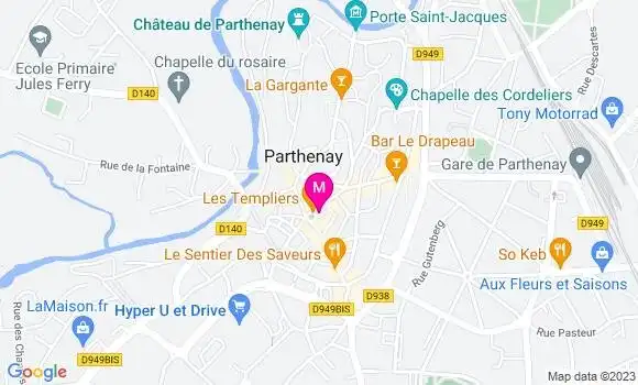 Localisation Restaurant  Les Templiers
