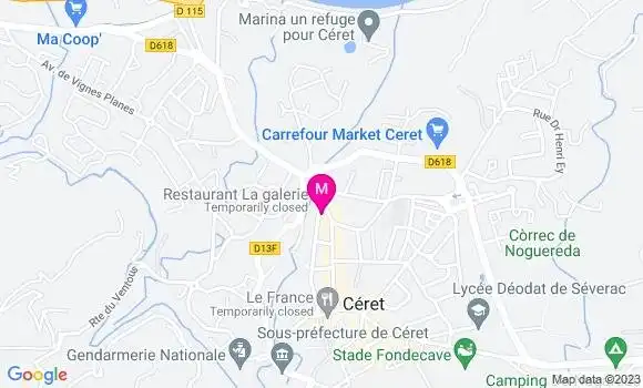 Localisation Restaurant  La Galerie