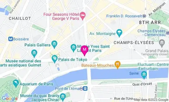 Localisation Restaurant  Le George V