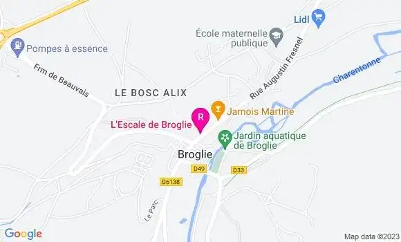 Localisation Restaurant  La Terrasse de Broglie