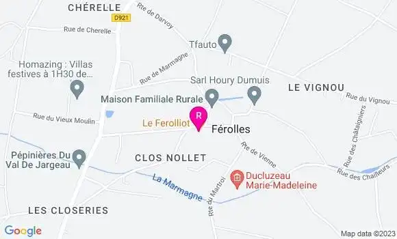 Localisation Restaurant  Le Ferolliot