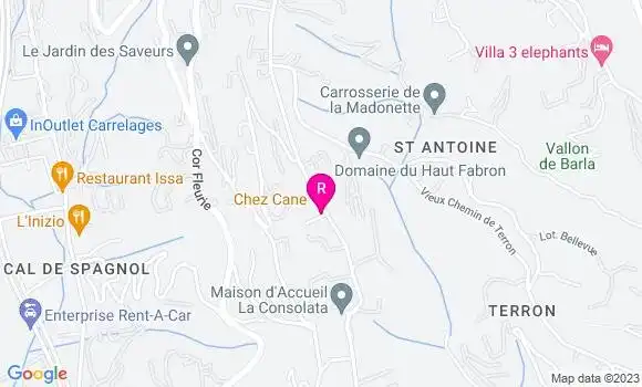 Localisation Restaurant  Chez Cane