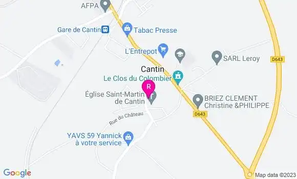 Localisation Restaurant Bar La Cantine