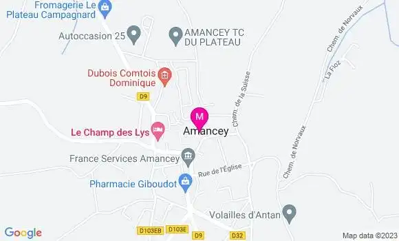 Localisation Brasserie du Champ des Coucous