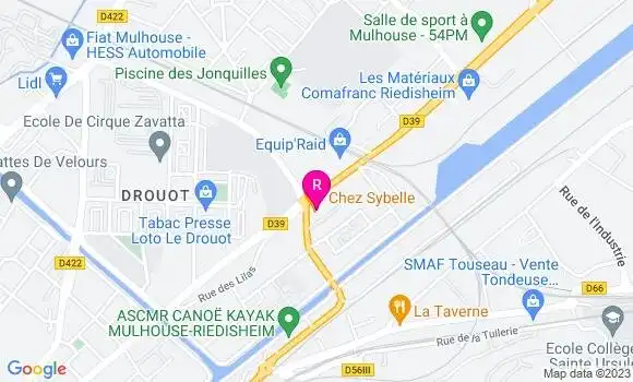 Localisation Restaurant  Chez Sybelle