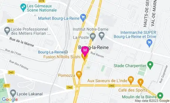 Localisation Brasserie Café des 2 Gares