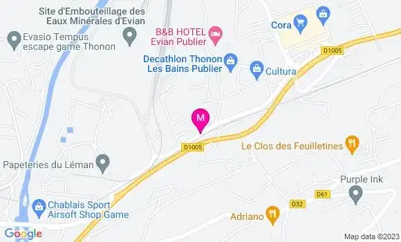 Localisation Restaurant Grill Courtepaille