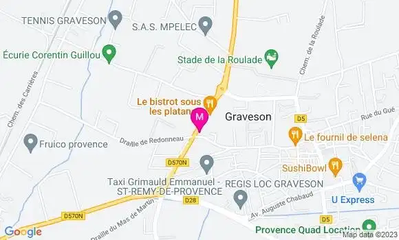 Localisation Le Bistrot sous les Platanes