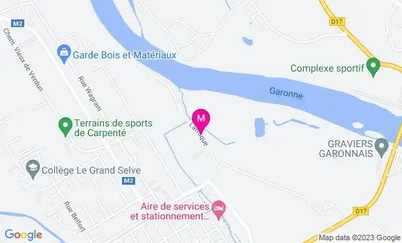 Localisation Restaurant  La Guinguette de la Nautique