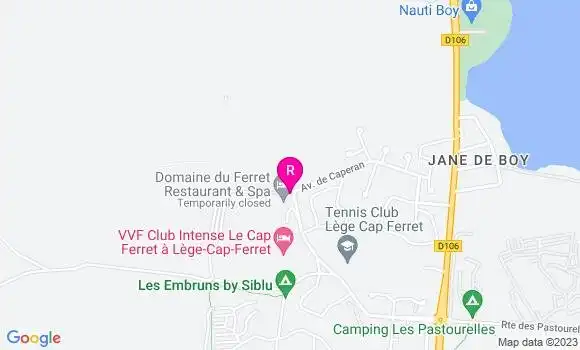 Localisation Restaurant  Le Cabanon du Domaine du Ferret