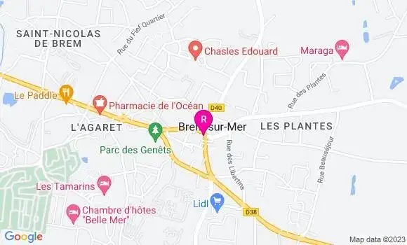 Localisation Restaurant Bar Le Corail