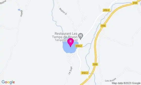 Localisation Restaurant  Les Temps de Royon