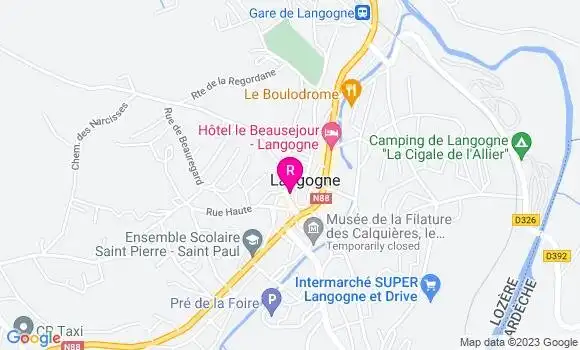 Localisation Restaurant  Les Delices de la Tour