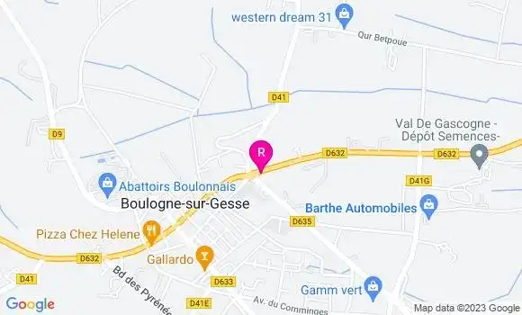 Localisation Restaurant Bar Le Rond Point
