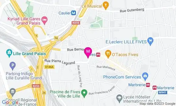 Localisation Pizzeria Pizza Palace